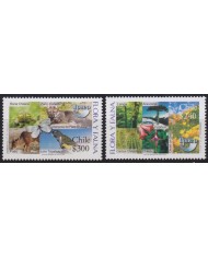 F-EX66470 CHILE MNH 2003 UPAEP FAUNA & FLOWERS BUTTERFLIES BIRD PUDU FROG.