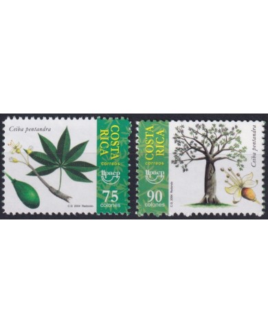 F-EX66460 COSTA RICA MNH 2004 UPAEP FLOWERS PLANTS.