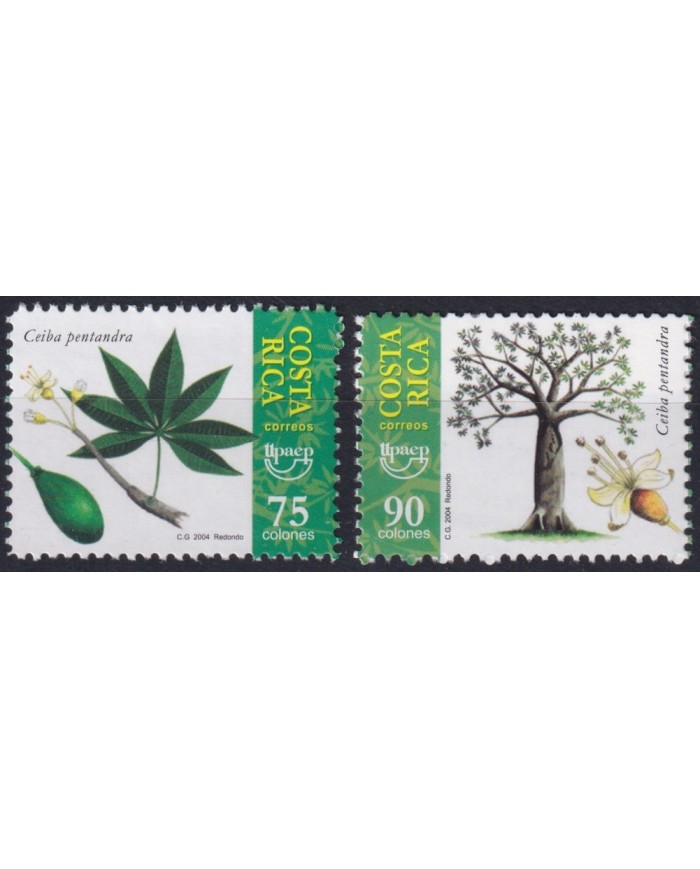 F-EX66460 COSTA RICA MNH 2004 UPAEP FLOWERS PLANTS.