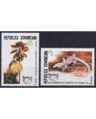 F-EX66463 REP DOMINICANA MNH 2003 UPAEP FAUNA & FLOWERS TREE LIZARD.