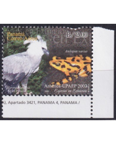 F-EX65820 PANAMA MNH 2003 UPAEP FAUNA & FLOWERS BIRD FROG.