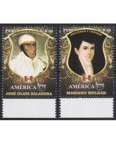F-EX66451 PERU MNH 2014 UPAEP GREAT LEADERS.