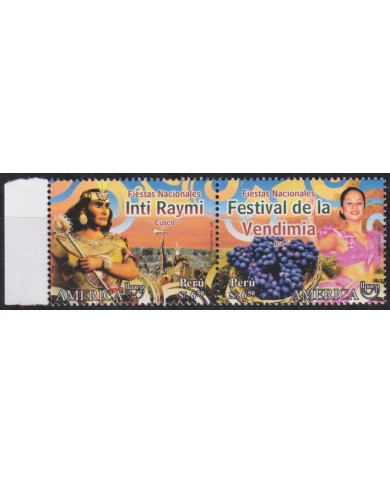 F-EX66479 PERU MNH 2008 UPAEP NATIONAL HOLIDAYS FIESTAS NACIONALES INTI RAYMI WINE.
