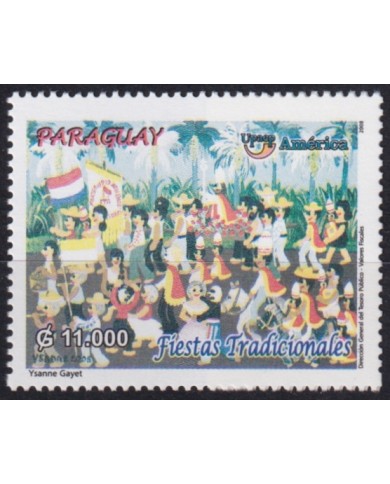 F-EX66484 PARAGUAY MNH 2008 UPAEP NATIONAL HOLIDAYS FIESTAS NACIONALES DANCE.