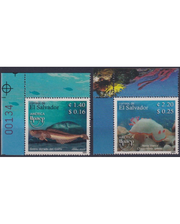 F-EX65850 EL SALVADOR MNH 2004 UPAEP ENVIRONMENT PROTECTION FAUNA FISH.