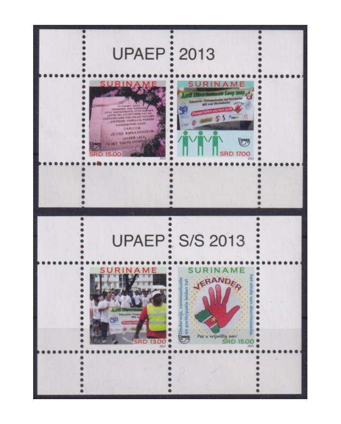 F-EX65721 SURINAME MNH 2013 UPAEP FIGHT AGAINST DISCRIMINATION.