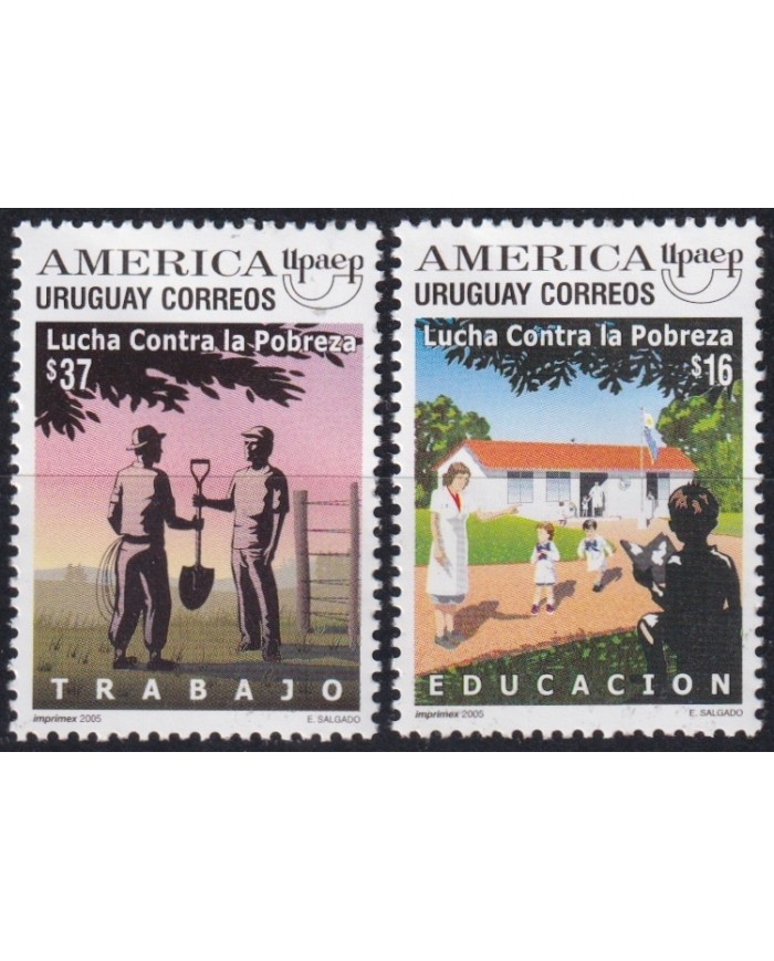 F-EX66456 URUGUAY MNH 2005 UPAEP FIGHT AGAINST POVERTY CHILDREN.