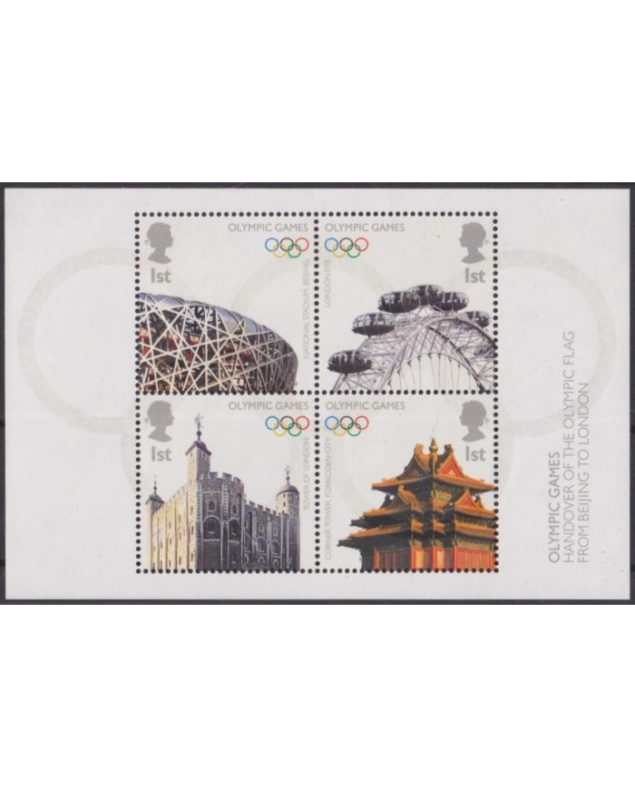 F-EX60019 ENGLAND UK MNH 2008 OLYMPIC GAMES HANDOVER TO CHINA.