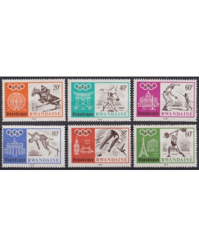 F-EX57014 MEXICO MNH 1968 MEXICO OLYMPIC GAMES ATHLETISM JUDO FENCING EQUESTRIAN.