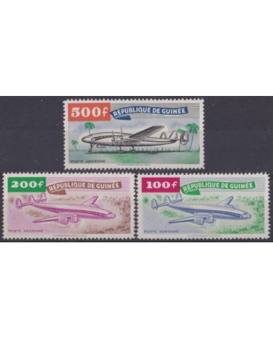 F-EX56254 FRENCH GUINEA MNH-MH 1959 AIRPLANE COMPLETE SET.