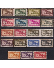 F-EX55894 FRENCH INDOCHINE NO GUM 1933-38 AIRPLANE AVION AIRMAIL. MISSING 1 STAMP.