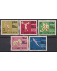 F-EX56339 ALBANIA MNH 1963 EUROPEAN SPORT CHAMPIONSHIP BOXING SOCCER BASKET.