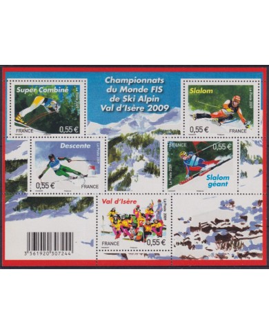 F-EX56361 FRANCE MNH 2009 SPORT WORLD CHAMPIONSHIP SKI ALPIN VAL D`ISERE.