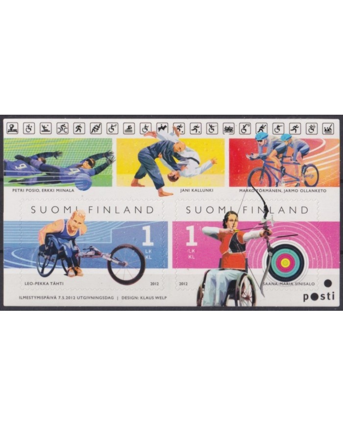 F-EX59423 FINLAND SUOMI MNH 2013 DISABLE SPORT ARCHERY CYCLE JUDO.