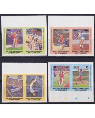 F-EX57611 BEQUIA GRENADINES & ST VINCENT MNH 1984 IMPERF OLYMPIC GAMES ATHLETISM JAVELIN.