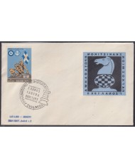F-EX56801 GREECE 1969 CHESS SPECIAL CANCEL.