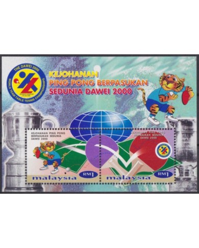 F-EX56346 MALAYSIA MNH 2000 WORLD CUP TENNIS TABLE PING PON.
