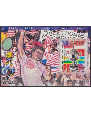 F-EX56345 MALAYSIA MNH 2000 THOMAS CUP OF BADMINGTON.