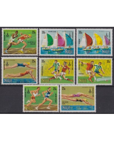 F-EX56338 NIUE 1980 MNH MOSCOW RUSSIA OLYMPIC GAMES ATHLETISM BOXING SAILING.