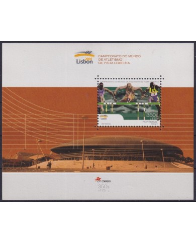 F-EX56342 PORTUGAL MNH 2001 ATHLETISM CHAMPIONSHIP GAMES SHEET.