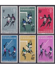 F-EX57016 RWANDA MLH 1966 BASKETBALL VOLLEYBALL SOCCER SPORT.