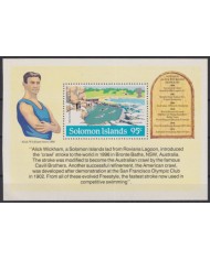 F-EX56336 SOLOMON MNH 1985 ALICK WICKHAM SHEET FIRST OLYMPIC GAMES PARTICIPATION.