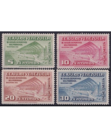 F-EX56836 VENEZUELA MH 1951 BOLIVARIAN GAMES SET.