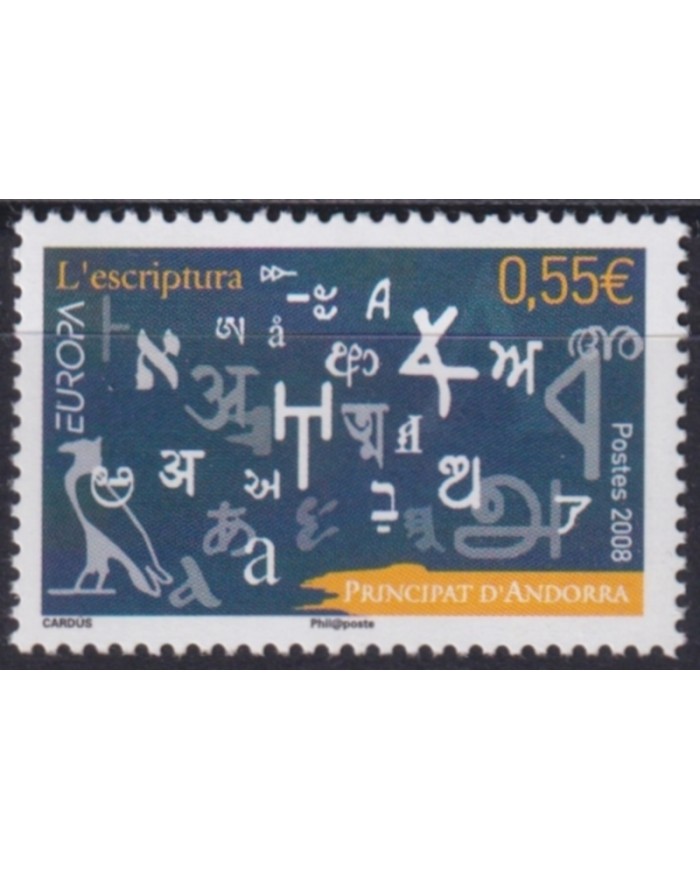 F-EX65976 ANDORRA MNH 2008 EUROPA CEPT LETTERS WRITTER ESCRITURA JEROGLIFICOS.