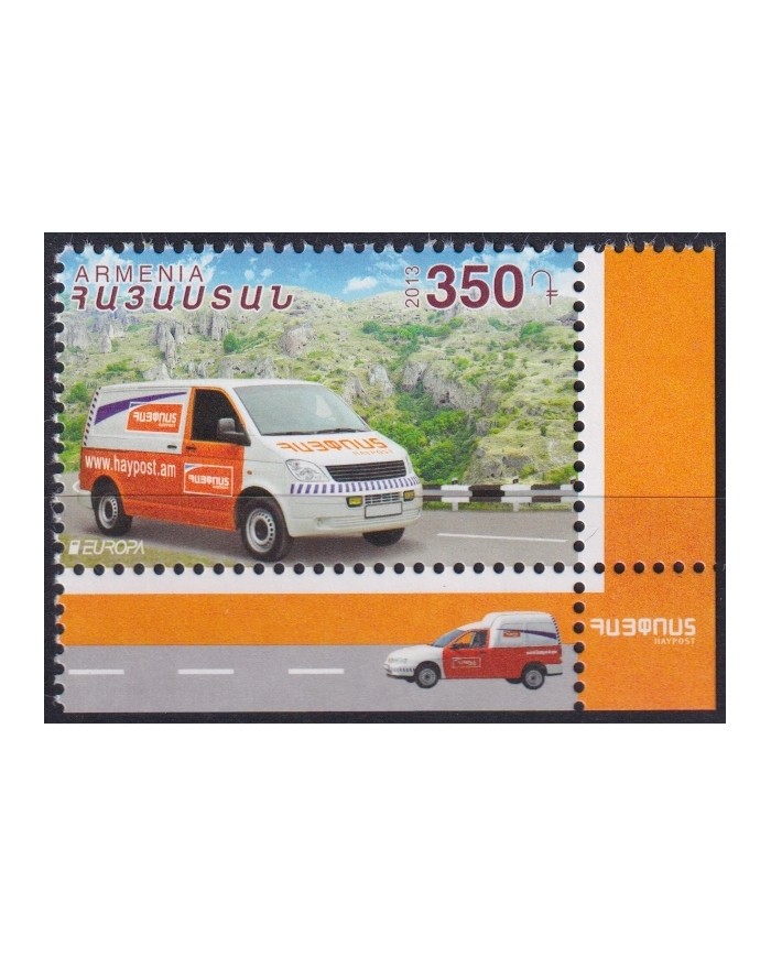 F-EX65737 ARMENIA MNH 2013 EUROPA CEPT POSTAL TRANSPORT VEHICLES.