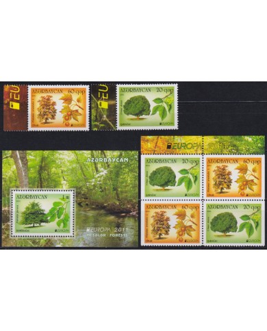 F-EX65793 AZERBAIJAN MNH 2011 EUROPA CEPT FOREST TREE PLANTS.