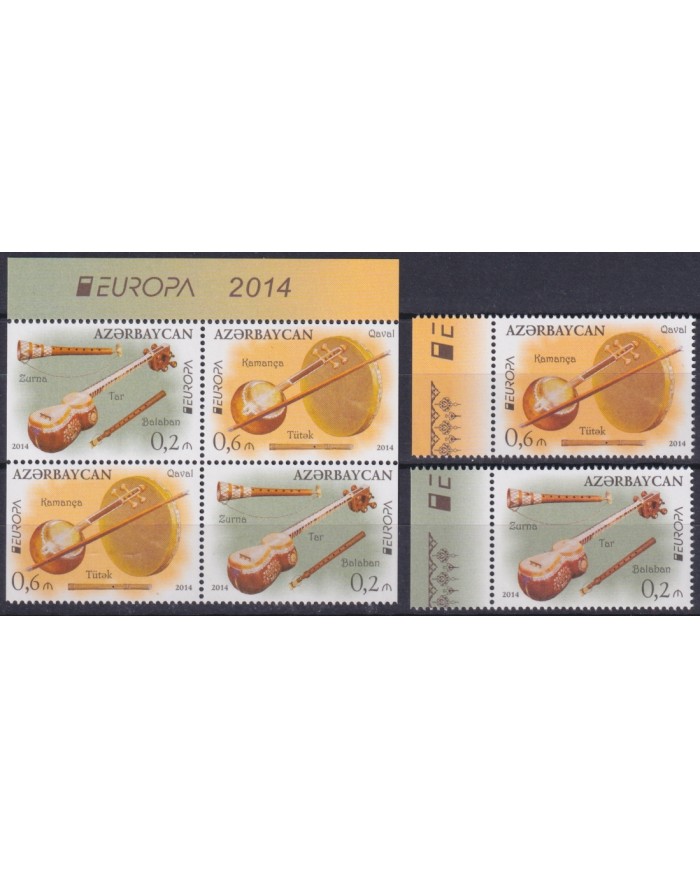 F-EX65712 AZERBAIJAN MNH 2014 EUROPA CEPT MUSIC INSTRUMENTS.