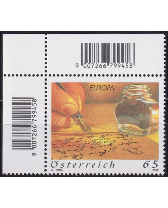 F-EX66499 AUSTRIA MNH 2008 EUROPA HAND WRITTER THE LETTER.