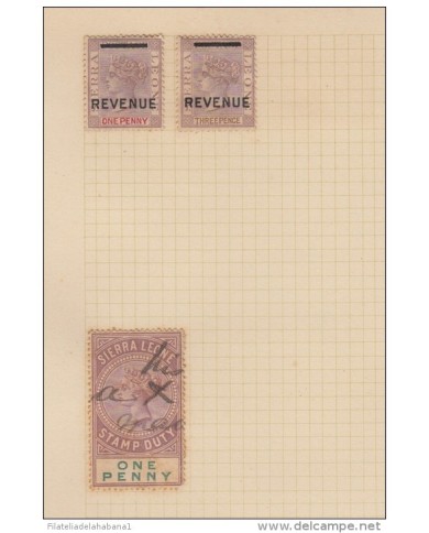 E1273 UK ENGLAND REVENUE STAMPS LOT. SOLD AS IS. SIERRA LEONE.
