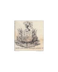 E4498 ESPAÑA SPAIN COAST OF ARMS. FAMILY RIAÑO Y LORION  DOC 1850. MADRID