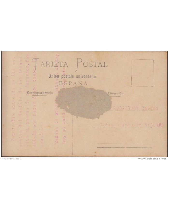 F-EX1191. SPAIN ESPAÑA MELILLA MARRUECOS POSTCARD WAR 1913 SPANISH ARMY.