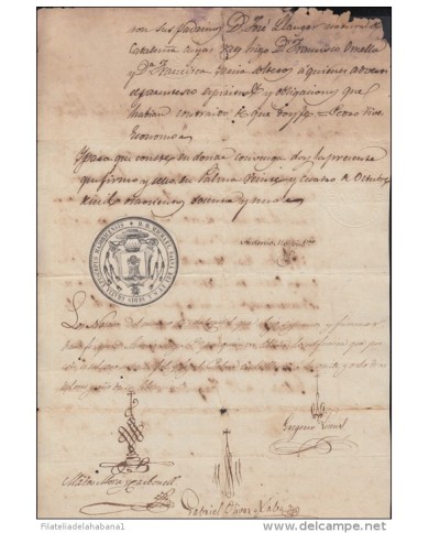 1861-PS-10 ESPAÑA SPAIN. ISABEL II. SEALLED PAPER .PAPEL SELLADO .SELLO 3ro.