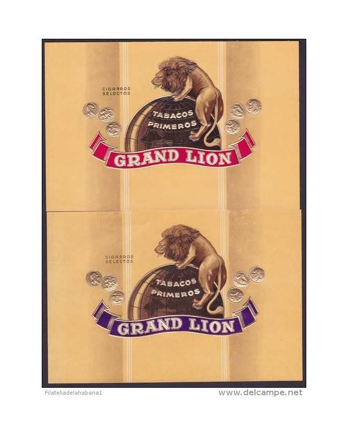 T125 TOBACCO. CIRCA 1930. LEBEL FABRICA DE TABACOS GRAND LION. GRAN LEON.