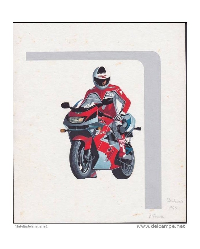 E3034 CAMBOGDE CAMBODIA MNH 1985 MOTOS DESIGN NOT APPROVED. MEASURES:24x21cm